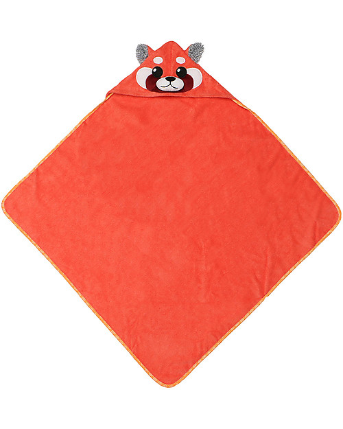 Zoocchini Baby Towel with Hood - Red Panda - 100% cotton Towels And Flannels