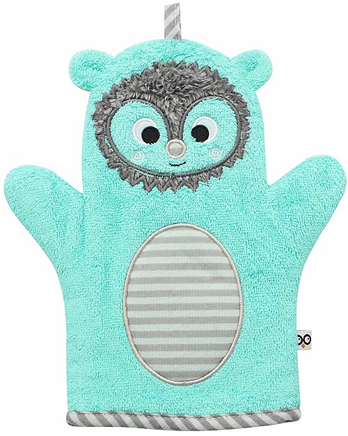 Zoocchini Bath Mitt - Hedgehog - 100% cotton Bath Gloves