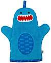 Zoocchini Bath Mitt - Shark - 100% cotton Bath Gloves
