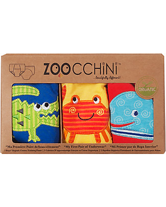 Zoocchini Boys Padded Training Pant Set, 3 pieces, Ocean Friends - 100% organic cotton Training Pants