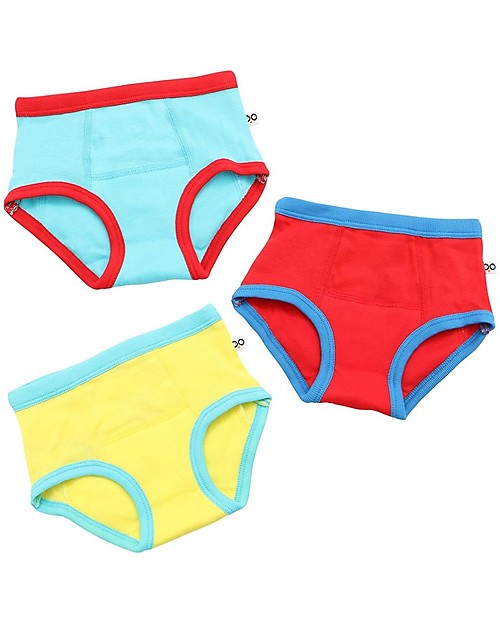 Zoocchini Boys Padded Training Pants - Ocean Pals- Set of 3 - 100% Organic Cotton Briefs