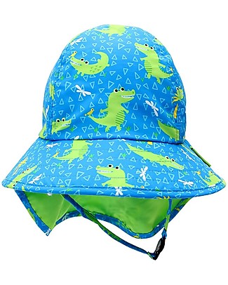 Sun Protection Zone Kids UPF 50+ Safari Sun Hat, Blue Sharks