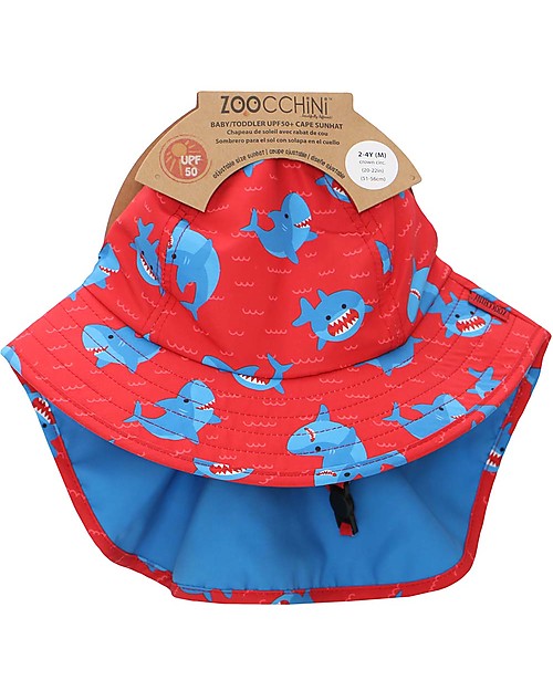 Zoocchini Cape Sun Hat - UPF 50+ - Blue Shark Sunhats