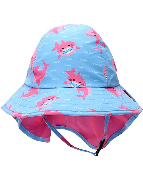 Zoocchini Cape Sun Hat - UPF 50+ - Sophie the Shark Sunhats