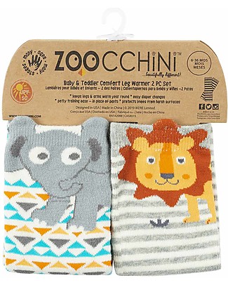 Zoocchini Comfort Leg Warmers, Safari Friends - 2-Pair Set - From 6 to 36 months! Leggings
