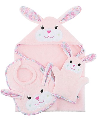 Zoocchini Dribble Bib, Beatrice la Coniglietta - 100% cotton Snap Bibs