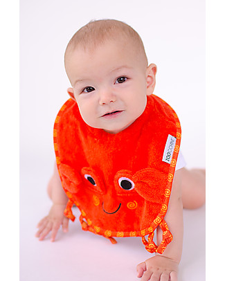 Zoocchini Dribble Bib, Charlie the Crab - 100% cotton Snap Bibs