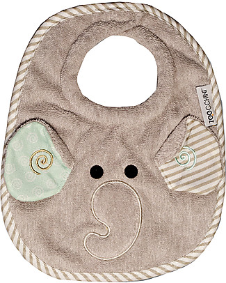 Zoocchini Dribble Bib, Ellie the Elephant - 100% cotton Snap Bibs