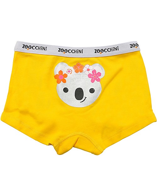 Zoocchini Girls Hipsters Shorts Set of 3 - Flower Power - 100% Organic Cotton Briefs