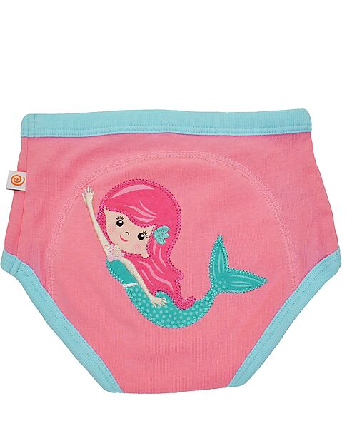 Zoocchini Girls Padded Training Pant Set, 3 pieces, Mermaids - 100% organic cotton Briefs