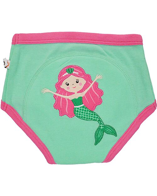 Zoocchini Girls Padded Training Pant Set, 3 pieces, Mermaids - 100% organic cotton Briefs