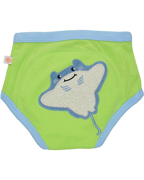 Zoocchini Girls Padded Training Pant Set, 3 pieces, Sea Crew - 100% organic cotton Briefs