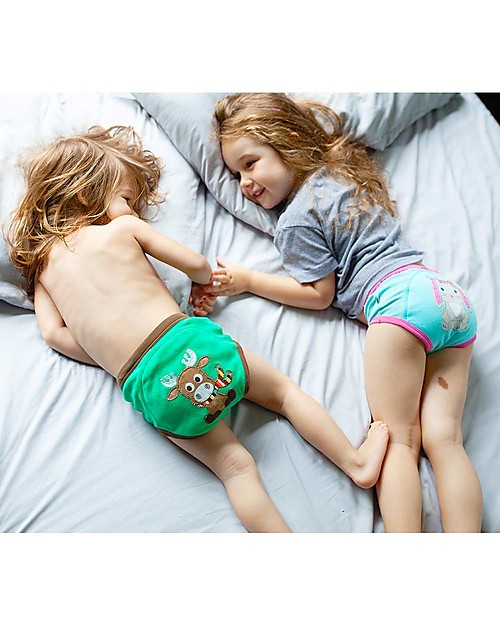 Zoocchini Girls Padded Training Pant Set, 3 pieces, Woodland Princesses - 100% organic cotton Briefs