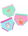 Zoocchini Girls Padded Training Pant Set, 3 pieces, Woodland Princesses - 100% organic cotton Briefs