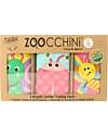 Zoocchini Girls Padded Training Pants - Garden Creatures - Set of 3 - 100% Organic Cotton Briefs