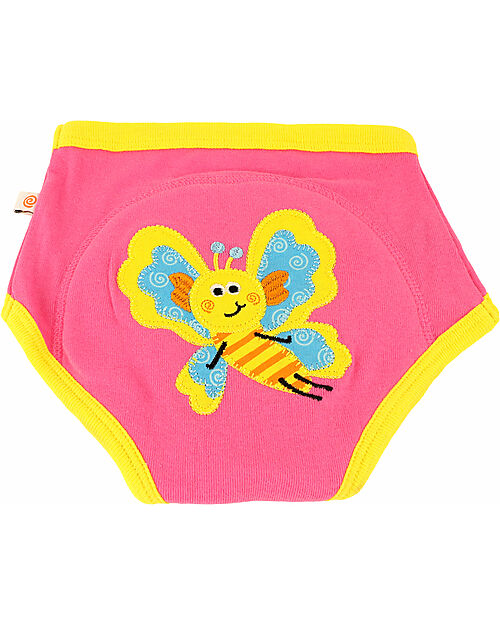 Zoocchini Girls Padded Training Pants - Garden Creatures - Set of 3 - 100% Organic Cotton Briefs