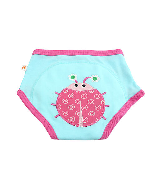 Zoocchini Girls Padded Training Pants - Garden Creatures - Set of 3 - 100% Organic Cotton Briefs