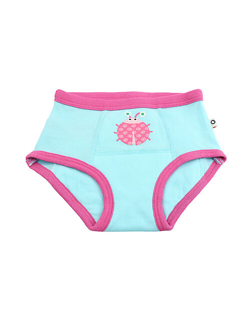 Zoocchini Girls Padded Training Pants - Garden Creatures - Set of 3 - 100% Organic Cotton Briefs