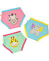 Zoocchini Girls Padded Training Pants - Zoo Friends - Set of 3 - 100% Organic Cotton Briefs