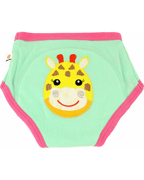Zoocchini Girls Padded Training Pants - Zoo Friends - Set of 3 - 100% Organic Cotton Briefs