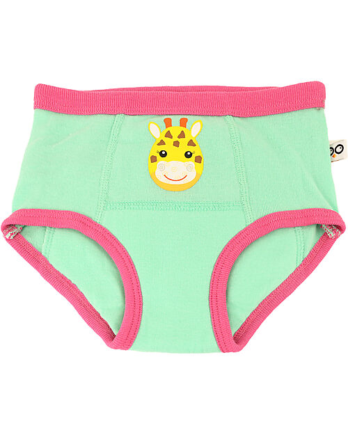Zoocchini Girls Padded Training Pants - Zoo Friends - Set of 3 - 100% Organic Cotton Briefs