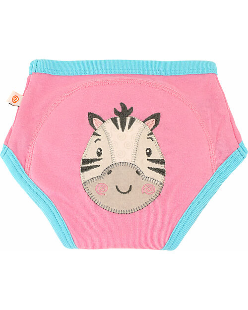 Zoocchini Girls Padded Training Pants - Zoo Friends - Set of 3 - 100% Organic Cotton Briefs