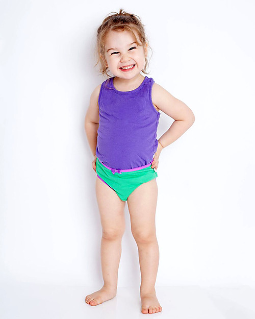 Zoocchini Girls Pants, Coral Caribe - Pacco da 3, 100% cotone bio Briefs