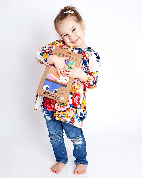 Zoocchini Girls Pants, Coral Caribe - Pacco da 3, 100% cotone bio Briefs