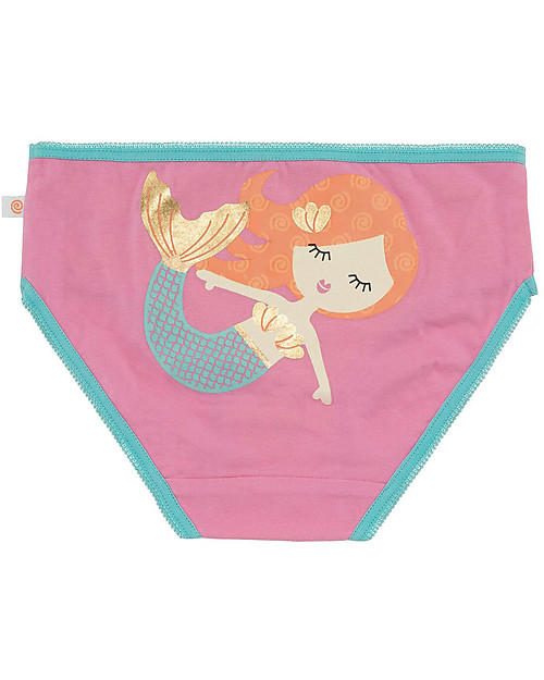 Zoocchini Girls Pants, Coral Caribe - Pacco da 3, 100% cotone bio Briefs