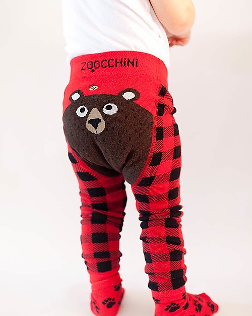 Zoocchini Grip+Easy Anti-slip Leggings & Socks Set - Bosley the Bear Leggings