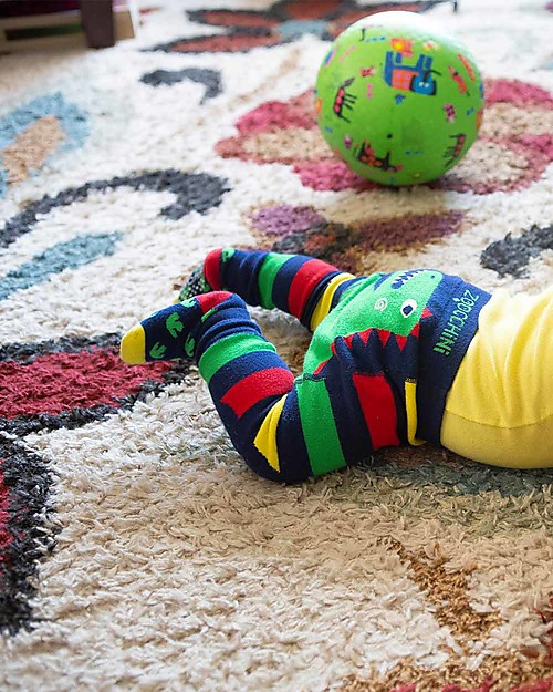 Zoocchini Grip+Easy Anti-slip Leggings & Socks Set - Devin the Dinosaur Leggings
