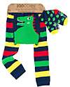Zoocchini Grip+Easy Anti-slip Leggings & Socks Set - Devin the Dinosaur Leggings