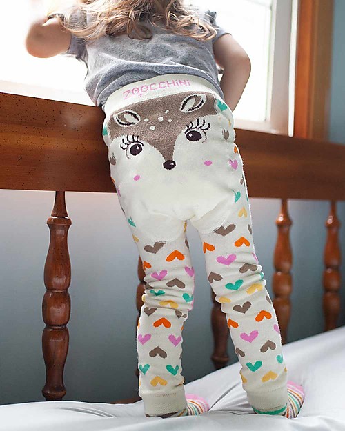 Zoocchini Grip+Easy Anti-slip Leggings & Socks Set - Fiona the Fawn Leggings