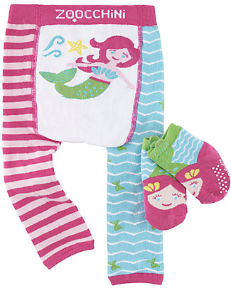 Zoocchini Grip+Easy Anti-slip Leggings & Socks Set - Marietta the Mermaid Leggings