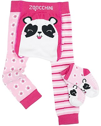 Zoocchini Grip+Easy Anti-slip Leggings & Socks Set - Pippa the Panda Leggings