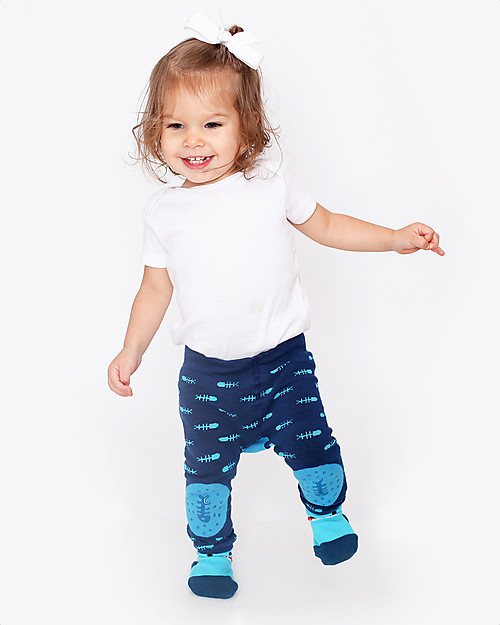 Zoocchini Grip+Easy Anti-slip Leggings & Socks Set - Sherman the Shark Leggings