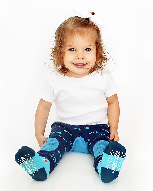 Zoocchini Grip+Easy Anti-slip Leggings & Socks Set - Sherman the Shark Leggings