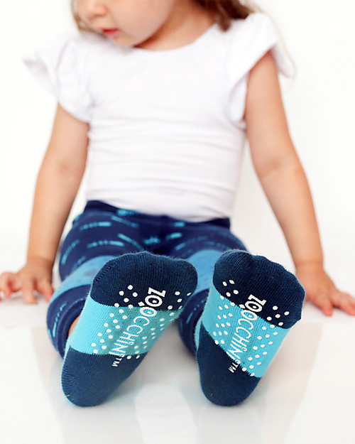 Zoocchini Grip+Easy Anti-slip Leggings & Socks Set - Sherman the Shark Leggings