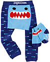 Zoocchini Grip+Easy Anti-slip Leggings & Socks Set - Sherman the Shark Leggings