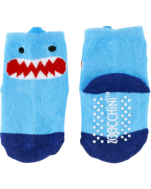Zoocchini Grip+Easy Anti-slip Leggings & Socks Set - Sherman the Shark Leggings