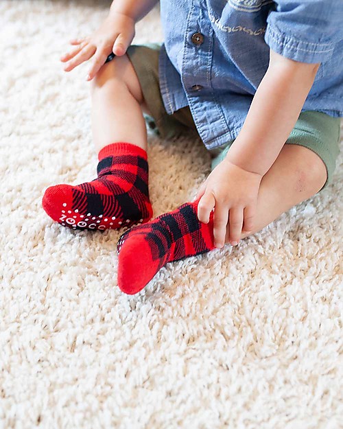 Zoocchini Grip+Easy Antislip Socks 3 Pack - Bosley the Bear Antislip Socks