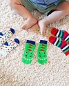Zoocchini Grip+Easy Antislip Socks 3 Pack - Devin the Dinosaur Antislip Socks