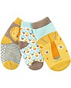 Zoocchini Grip+Easy Antislip Socks 3 Pack - Leo the Lion - 0-24 months Antislip Socks