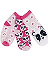 Zoocchini Grip+Easy Antislip Socks 3 Pack - Pippa the Panda - 0-24 months Antislip Socks