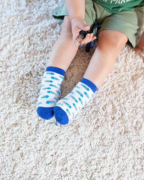Zoocchini Grip+Easy Antislip Socks 3 Pack - Sherman the Shark Antislip Socks