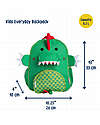 Zoocchini Kids Everyday Backpack - Devin the Dinosaur - 26 x 33 x 10 cm Kindergarten Backpacks