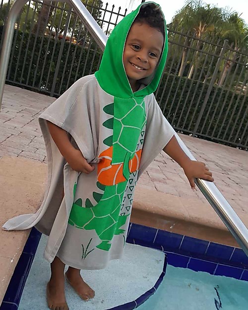 Zoocchini Kids Hooded Poncho, Aiden the Alligator (2-6 years) Towels And Flannels