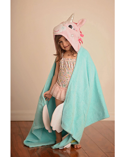 Zoocchini Kids Hooded Towel, Allie the Alicorn - 100% cotton Towels And Flannels