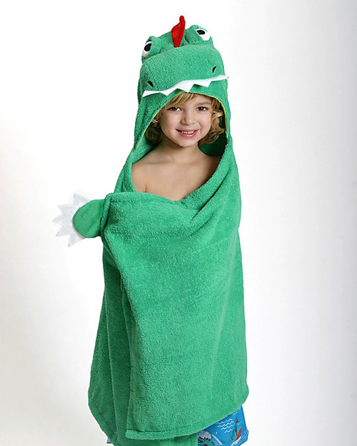 Zoocchini Kids Hooded Towel, Devin the Dinosaur - 100% cotton Towels And Flannels