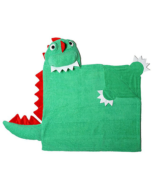 Zoocchini Kids Hooded Towel, Devin the Dinosaur - 100% cotton Towels And Flannels